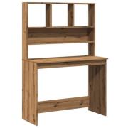 vidaXL Skrivebord med hyller artisan eik 102x45x148 cm konstruert tre