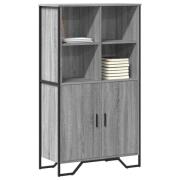 vidaXL Highboard grå sonoma 79,5x35,5x137,5 cm konstruert tre