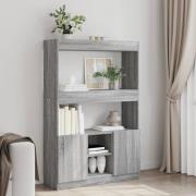 vidaXL Highboard grå sonoma 92x33x140 cm konstruert tre