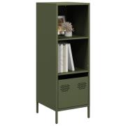 vidaXL Highboard olivengrønn 35x39x103,5 cm stål