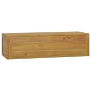 vidaXL Veggmontert baderomsskap 110x45x30 cm heltre teak