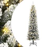 vidaXL Kunstig juletre med 150 LED og flokket snø 150 cm