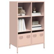 vidaXL Highboard rosa 68x39x103,5 cm stål