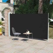 vidaXL Uttrekkbar sidemarkise 160x300 cm svart