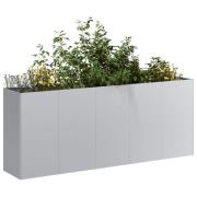 vidaXL Plantekasse 200x40x80 cm galvanisert stål