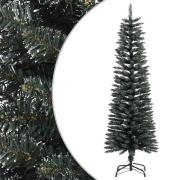 vidaXL Kunstig slankt juletre med stativ grønn 150 cm PVC