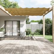 vidaXL Vertikal markise beige 100x420 cm oxfordstoff