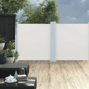 vidaXL Uttrekkbar sidemarkise 117x600 cm kremhvit