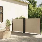 vidaXL Uttrekkbar sidemarkise 100x1000 cm beige