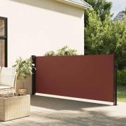 vidaXL Uttrekkbar sidemarkise brun 120x500 cm