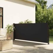 vidaXL Uttrekkbar sidemarkise svart 140x300 cm