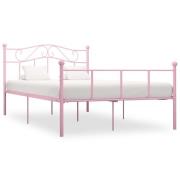 vidaXL Sengeramme rosa metall 120x200 cm