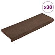 vidaXL Trappematter 30 stk 65x21x4 cm brun