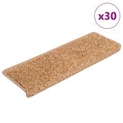 vidaXL Trappematter 30 stk 65x21x4 cm beige