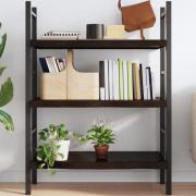 vidaXL Vegghylle mørkebrun 100x60x(2-6) cm behandlet heltre eik