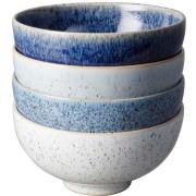 Denby Studio Blue Skål Small 13 cm, 4- Pack Rice Bowls