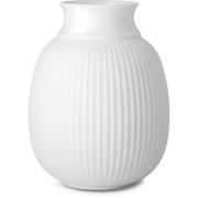 Lyngby Porcelæn Porcelæn Curve Vase 12,5 cm. hvit håndlaget porselen