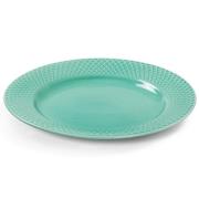 Lyngby Porcelæn Rhombe Color tallerken, 21 cm, aqua