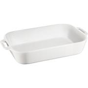 Staub Rektangulær Ovnsform 34 x 24 cm Hvit