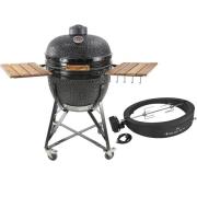 Kamado Sumo Maxi kullgrill, svart + grillmesterens rotisserie og pizza...