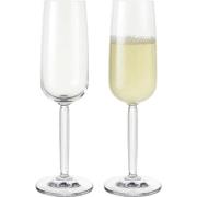 Kähler Hammershøi champagneglass, 24 cl, 2 stk, klar