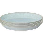 Denby Kiln Green, sett med 4 medium tallerkener