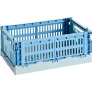 HAY Colour Crate Mix oppbevaringsboks small, sky blue