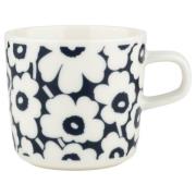 Marimekko Pikkuinen Unikko kaffekopp 2 dl, blå/hvit