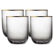 Lyngby Glas - Palermo tumbler 35 cl 4 stk gold