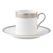 Wedgwood - Vera Wang Lace kaffekopp m/skål 8 cl sølv