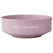 Design Letters - Favourite skål 60 cl Love is for sharing lavender