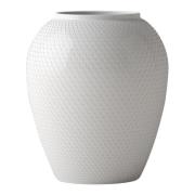 Lyngby Porcelæn - Rhombe vase 16 cm hvit porselen