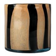 ByOn - Calore vase/lyslykt 15x15 cm beige/svart striper