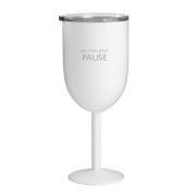 Pictureit - Vinglass termo VELFORTJENT PAUSE 35 cl hvit