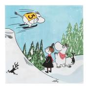 MoominArabia - Mummi serviett 33x33 cm skihopp