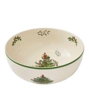 Spode - Christmas Tree serveringsbolle 24,5 cm hvit/grønn/rød