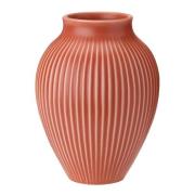 Knabstrup Keramik - Ripple vase 12,5 cm korall