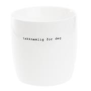 Sögne Home - Krus takknemlig for deg 30 cl hvit