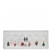 Holmen - Dante julvindekor 15,5x6,5x2 cm 6 stk multi