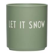 Design Letters - Favourite kopp LET IT SNOW 25 cl green