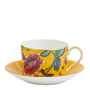 Wedgwood - Wonderlust tekopp & asjett yellow tonquin