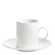 Wedgwood - Gio espressokopp & asjett hvit