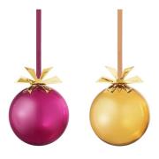 Georg Jensen - Jul 2025 glasskuler 2 stk bordeaux/gull