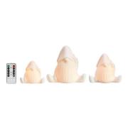 Markslöjd - Miles figur nisse 15,4 cm 3 stk hvit