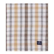 Lexington - Rutete lin/bomulls duk 150x250 cm oliven/hvit/beige