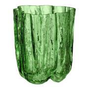 Kosta Boda - Crackle vase 12,1 cm mørk grønn