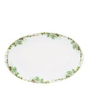 Magnor - Nostalgi serveringsfat 38x25 cm hvit/grønn