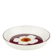 Marimekko - Unikko asjett 20,5 cm hvit/burgunder/rød