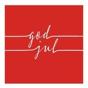 Ambiente - Serviett 33x33 cm 20 stk God Jul rød