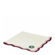 Holmen - Elina serviett 45x45 cm hvit m/broderi